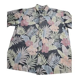 3490 Cooke Street Honolulu Tropical SS Button Down Hawaiian‎ Shirt Men's XL
